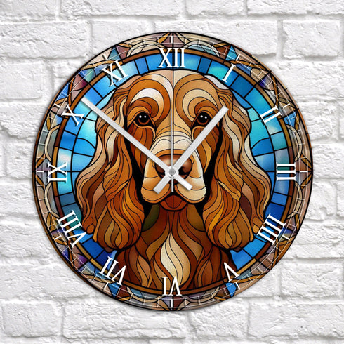 Cocker (Working) Chocolate Suncatcher Effect Clock