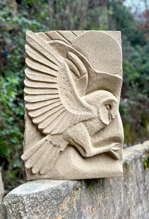 Barnadette Coming into Land - Stone Sculpture