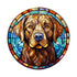 Labrador Chocolate Glass Suncatcher Worktop Saver