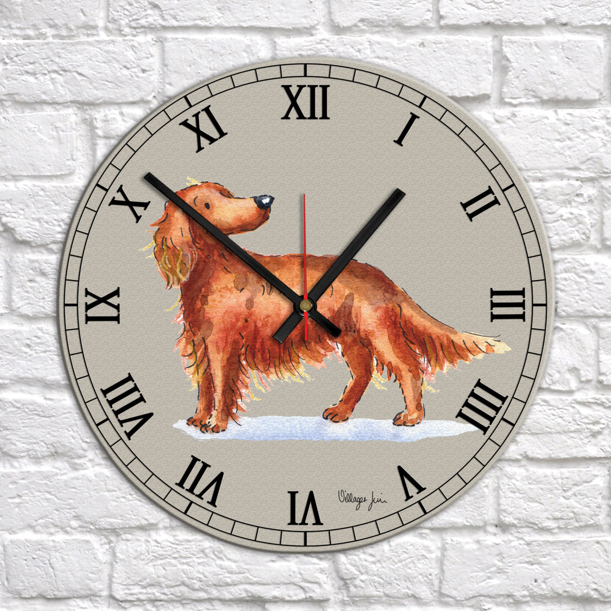 Red Setter Clock – Villager Jim's Shop