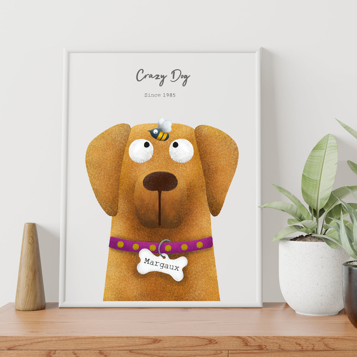 Crazy Dog Personalised Pooch Print Villager Jim's Shop