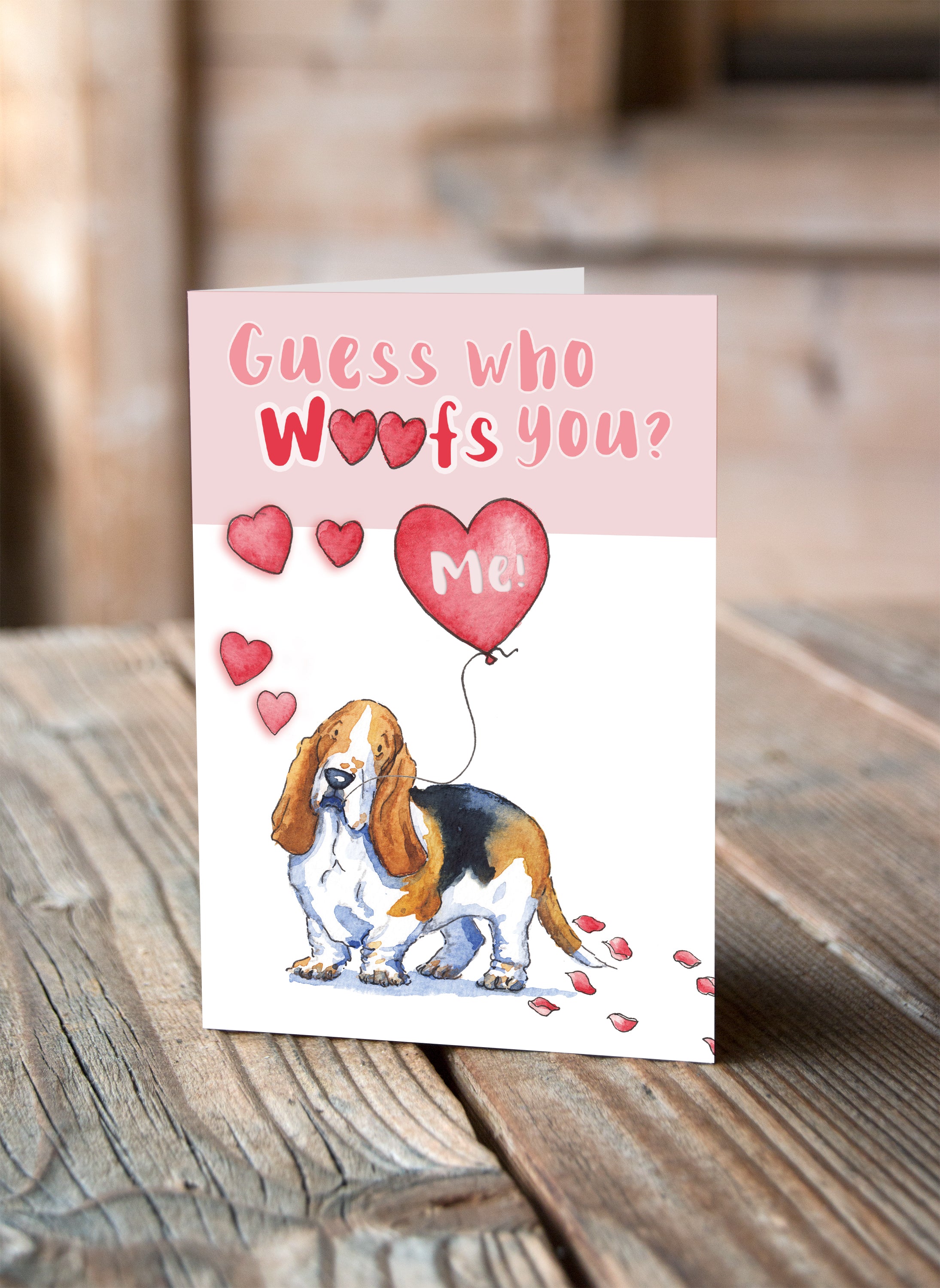 Basset Hound Valentine's Card – Villager Jim's Shop