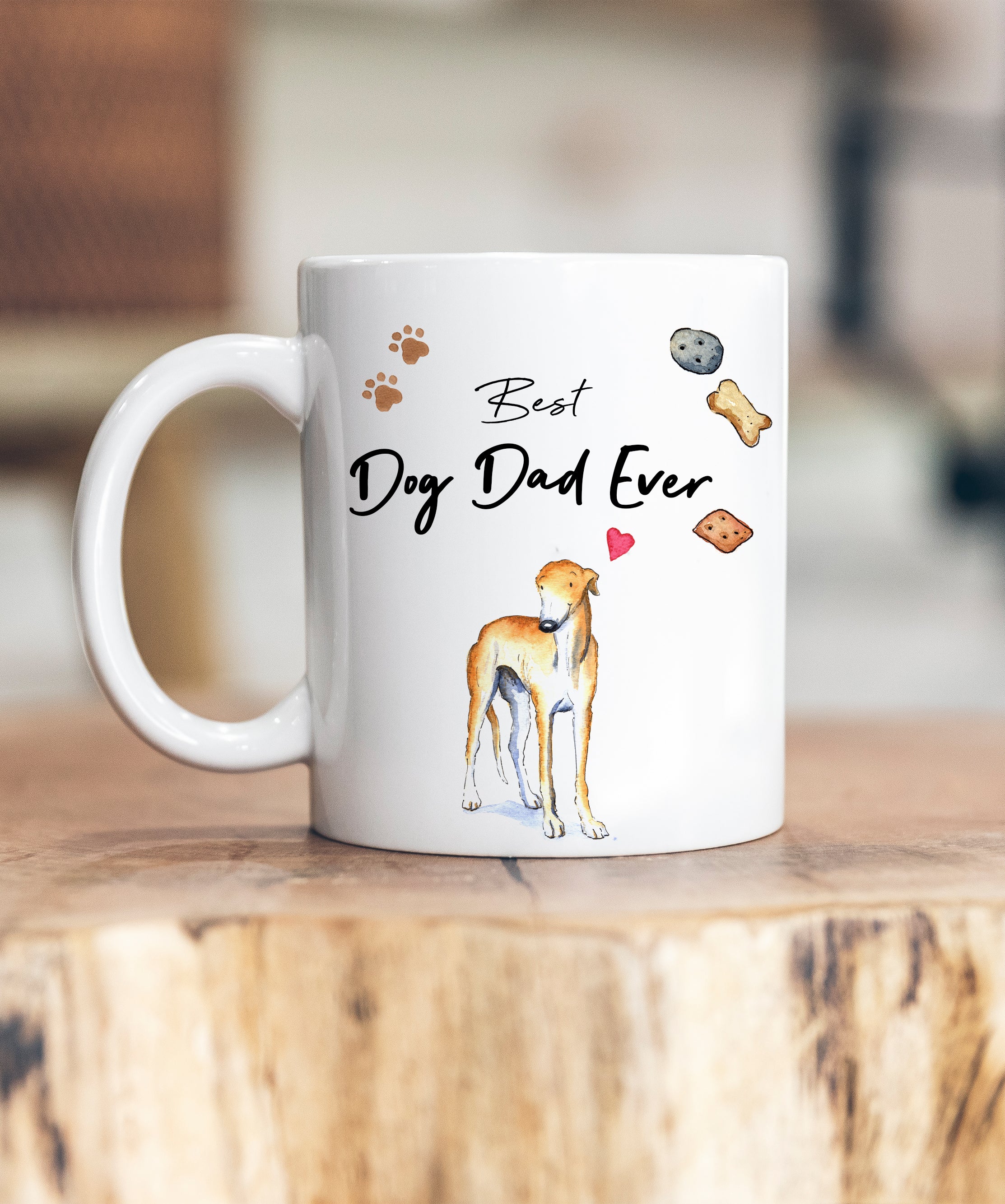 Best Dog Dad Greyhound Ceramic Mug – Villager Jim's Shop