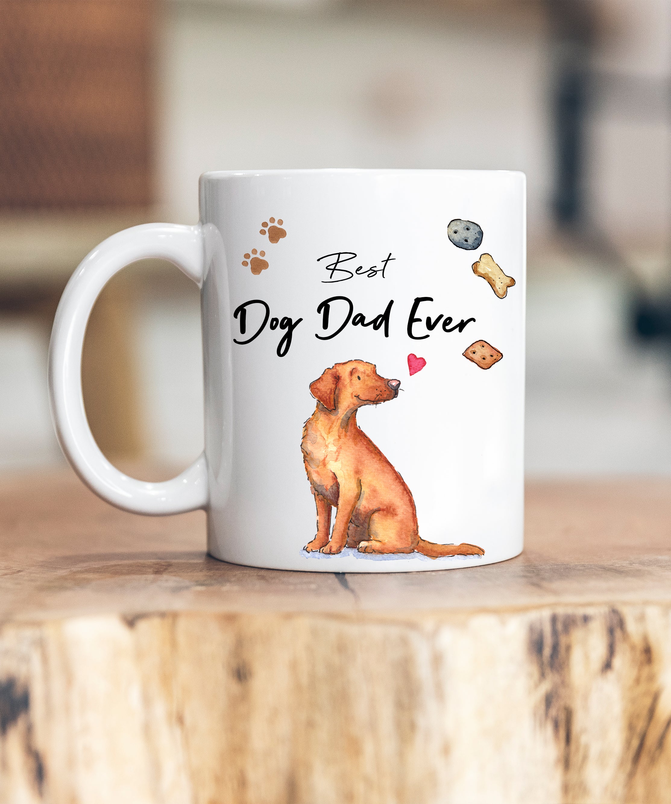 Best Dog Dad Fox Red Labrador Ceramic Mug – Villager Jim's Shop