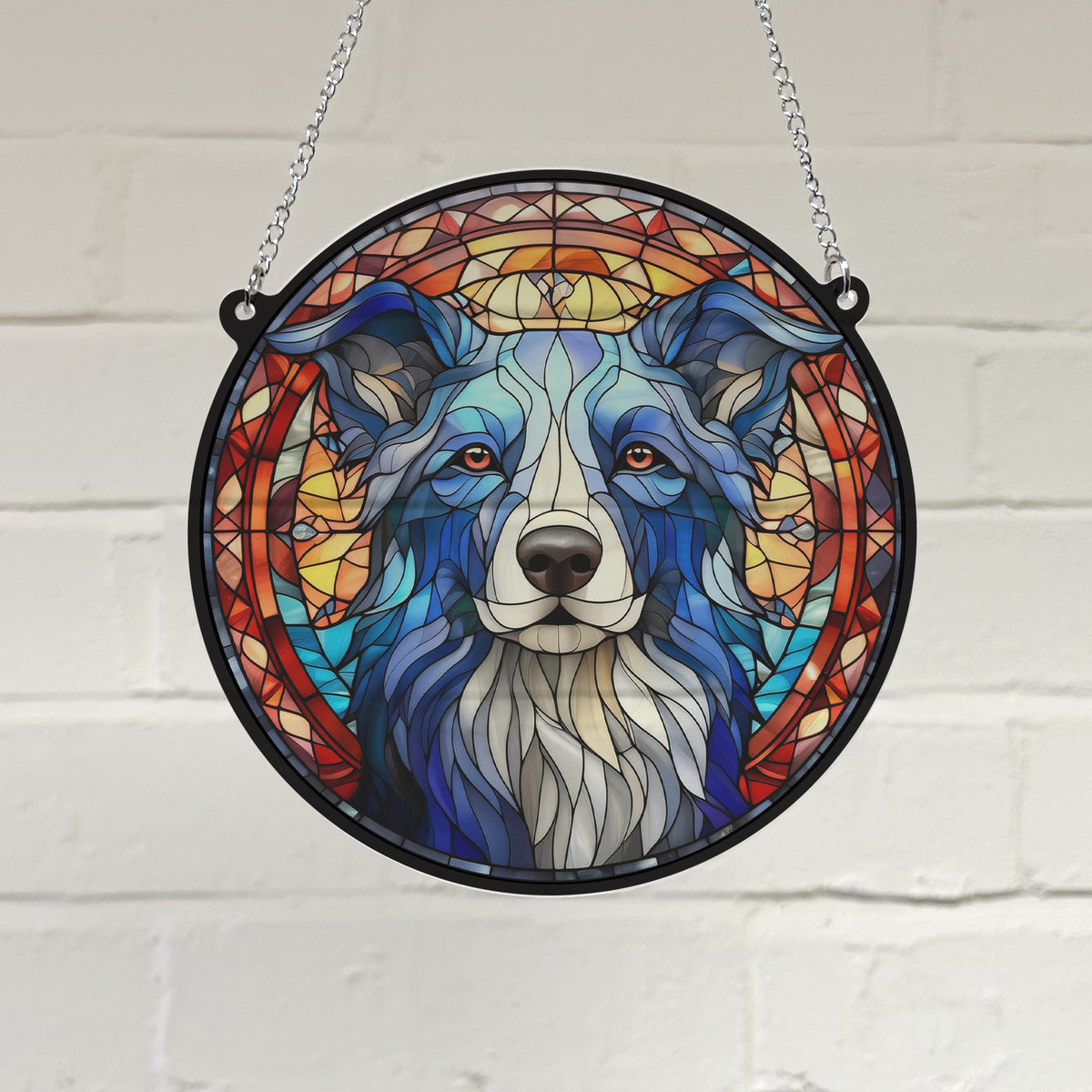 Border Collie Stained Glass Effect Suncatcher – Villager Jim's Shop