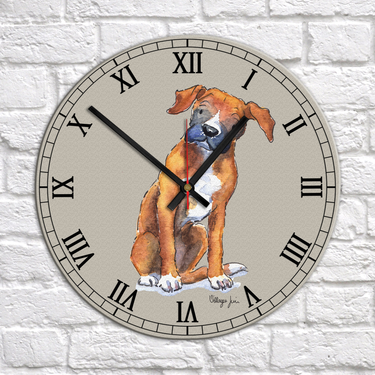 Boxer Clock – Villager Jim's Shop