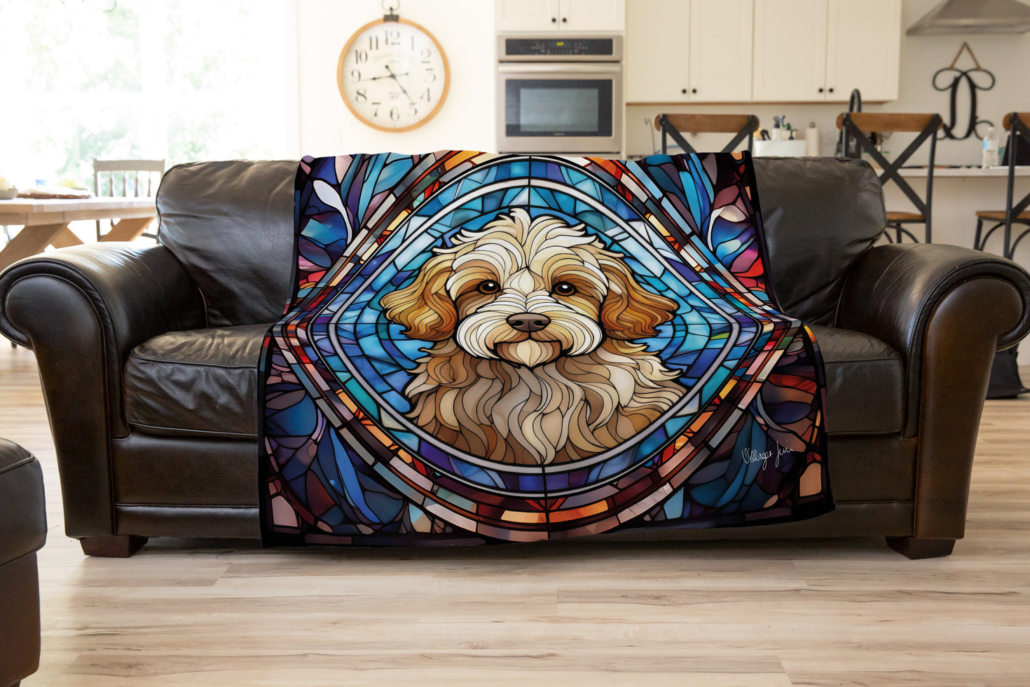 Cavapoo Suncatcher Design Throw Villager Jim's Shop