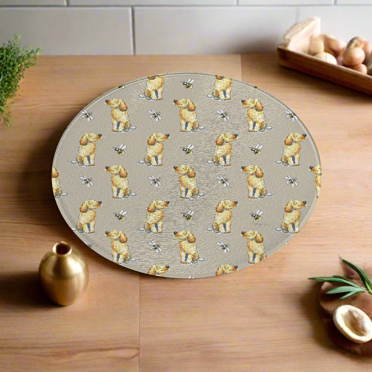 Cockapoo Yellow Pattern Trivet – Villager Jim's Shop