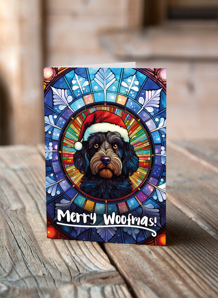 Cockapoo in a Santa Hat Christmas Card – Villager Jim's Shop