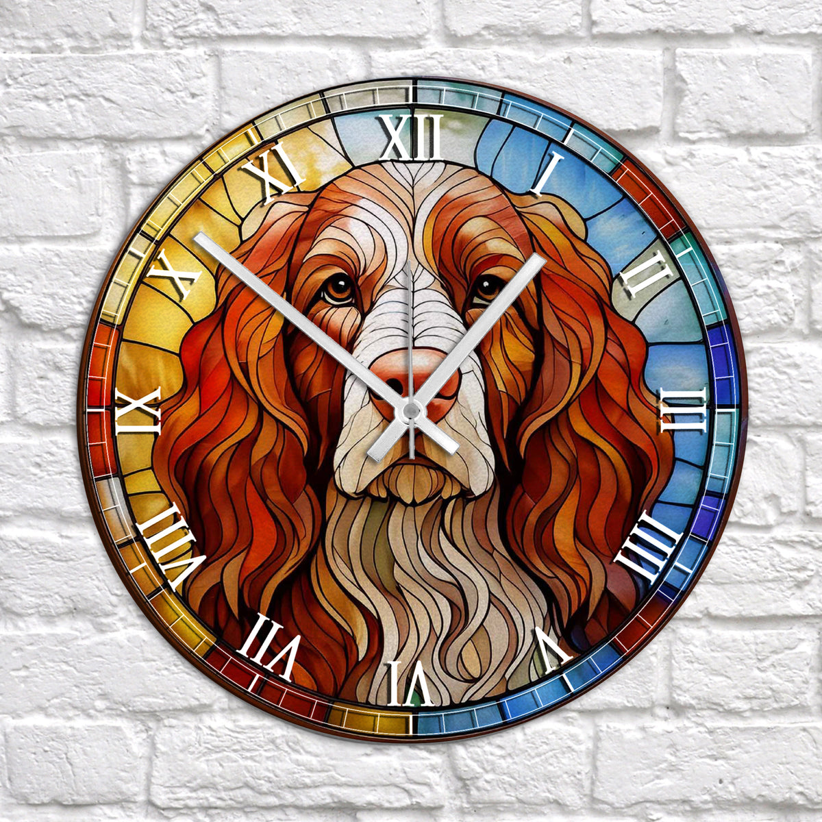 Cocker Spaniel Suncatcher Effect Clock – Villager Jim's Shop