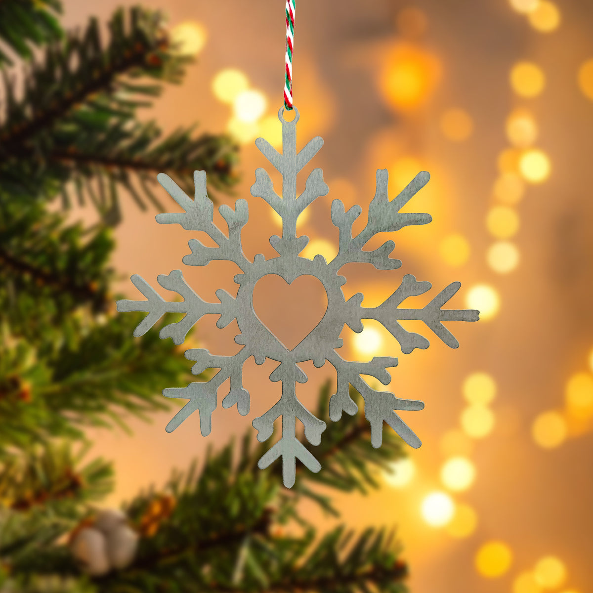 Heart Snowflake - Decorations for Life - Solid Steel – Villager Jim's Shop