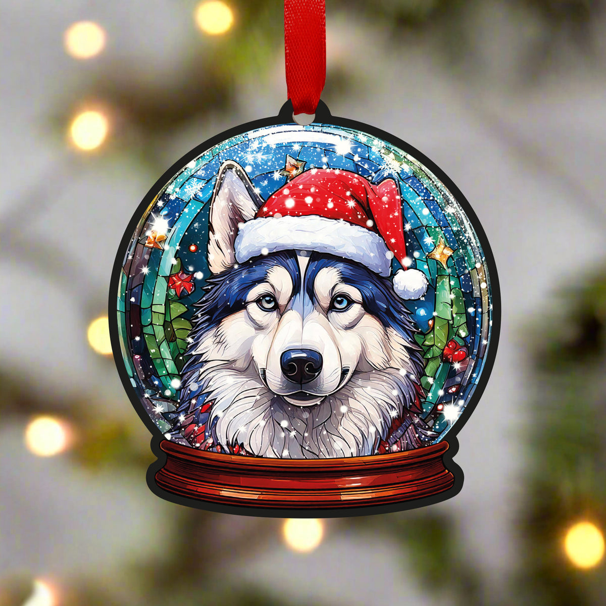 Husky Snow Globe Decoration Villager Jim's Shop