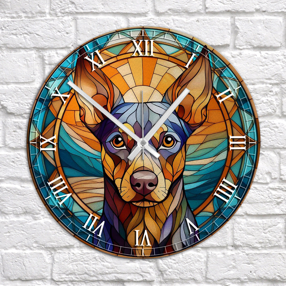 Miniature Pinscher Suncatcher Effect Clock – Villager Jim's Shop