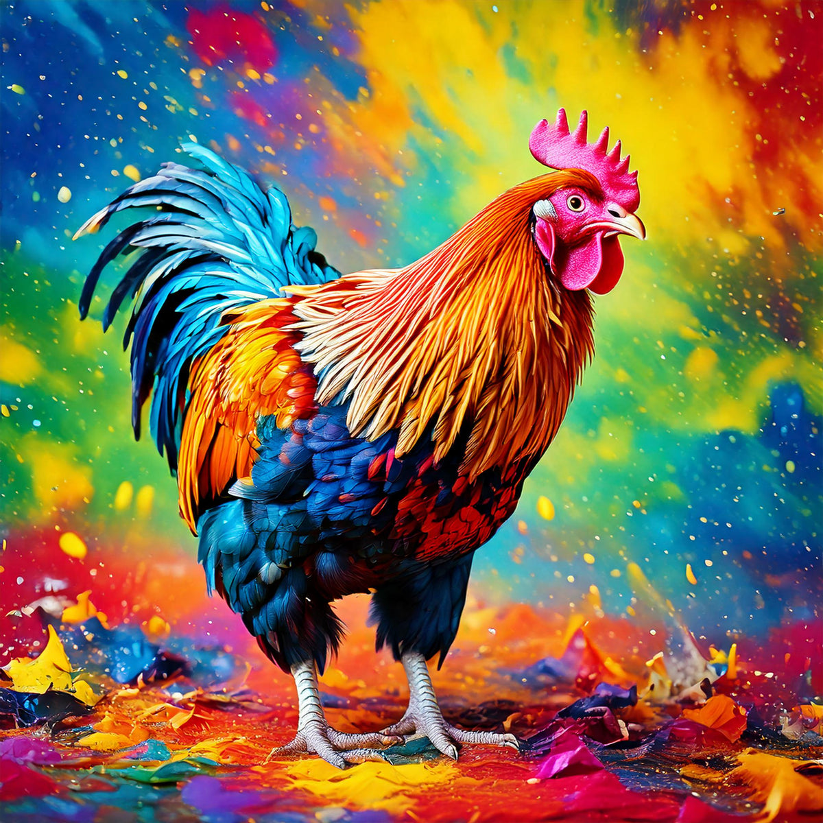 Ricky the Cockerel Art Canvas – Villager Jim's Shop