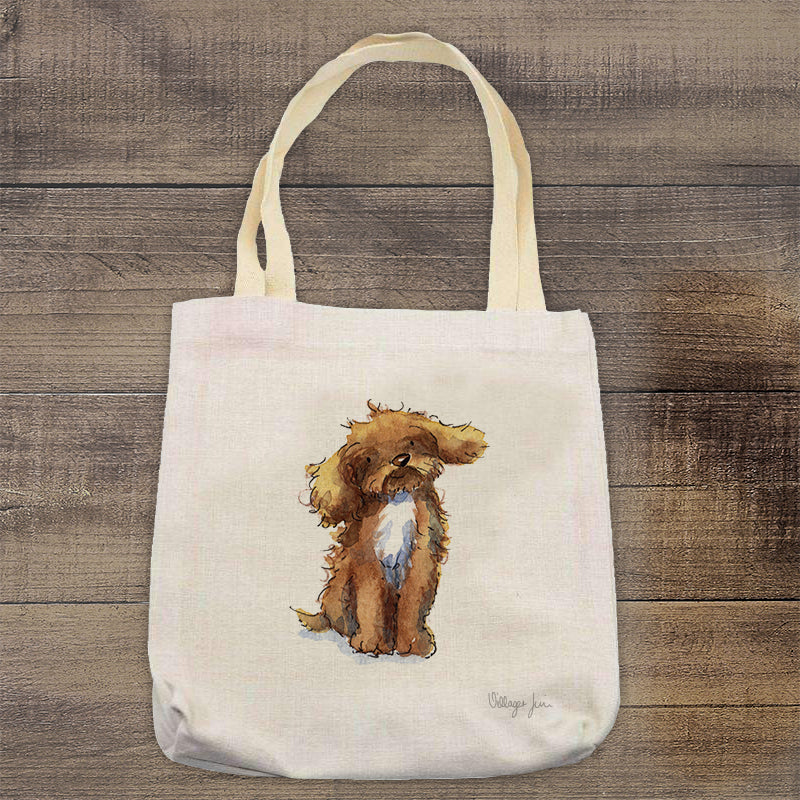 Cockapoo Brown & White Tote Bag – Villager Jim's Shop