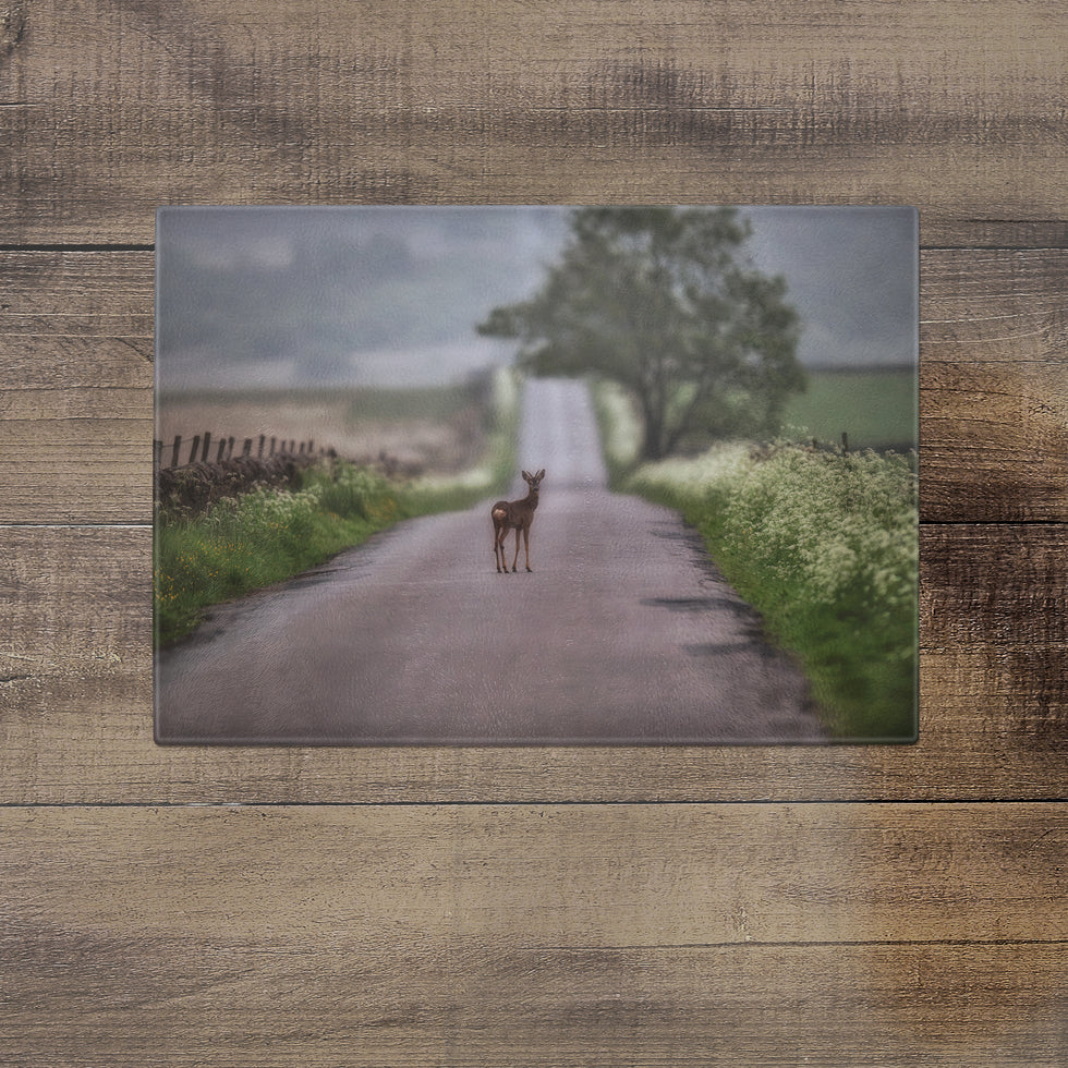 The Roe Deer and the Cow Parsley - Glass Worktop Saver – Villager Jim's ...