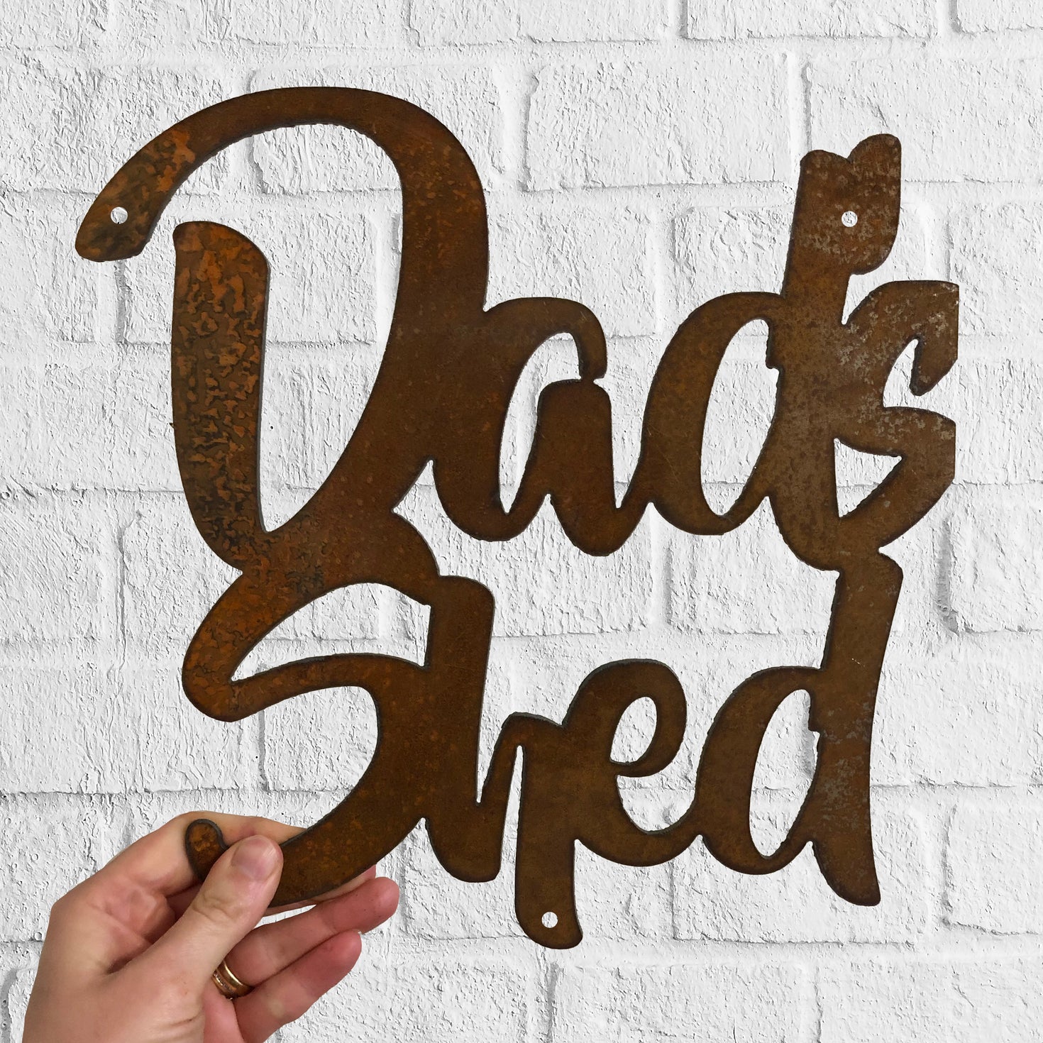 Dad's Shed - Rustic Rusted Garden Sign – Villager Jim's Shop