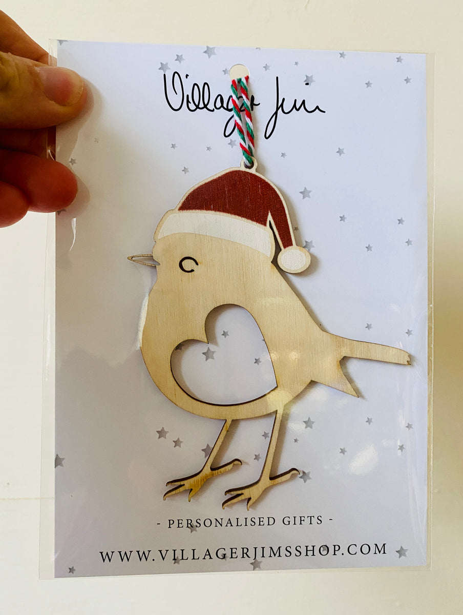 Wooden Robins Appear Heart Robin Decorations for Life Villager Jim