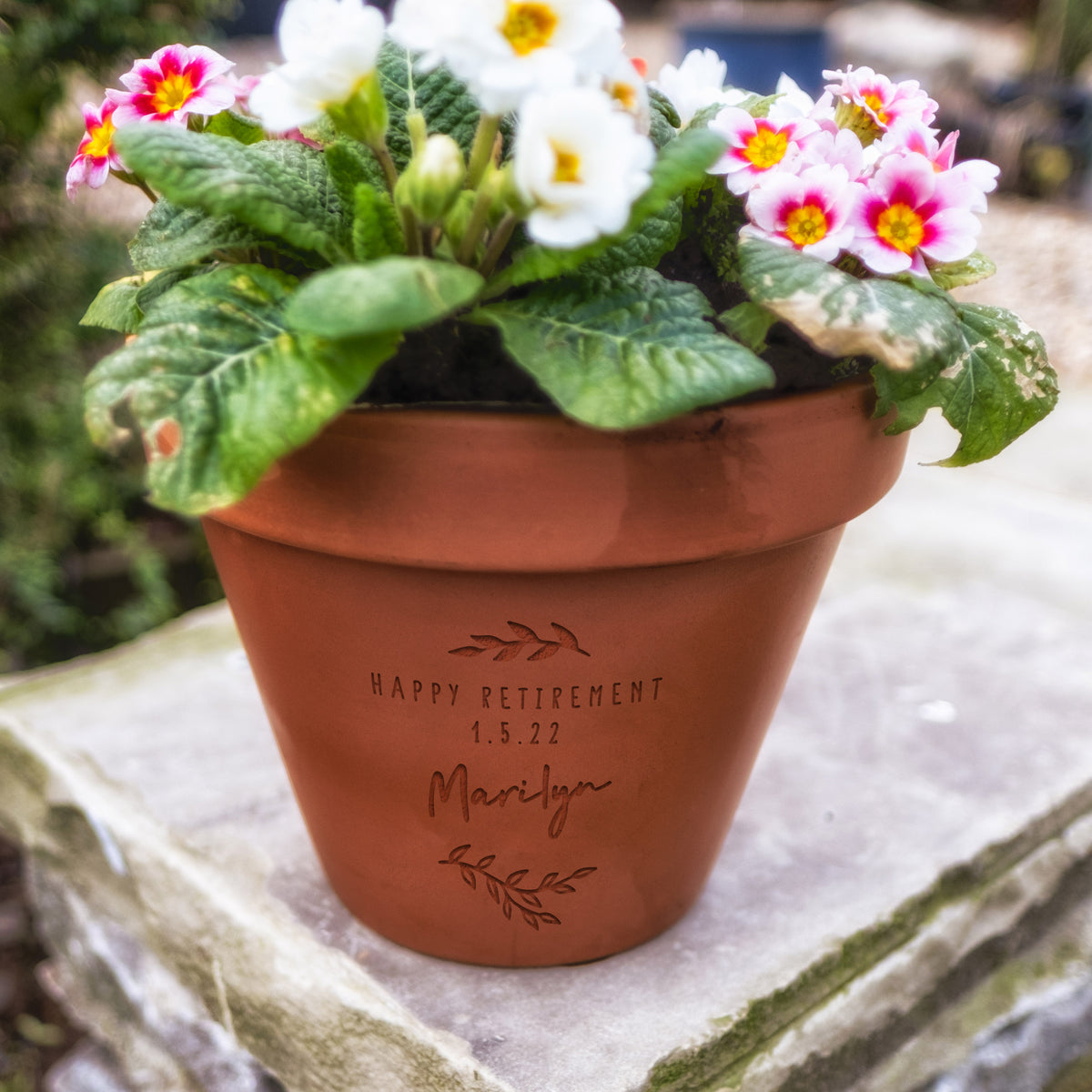 Happy Retirement Personalised Plant Pot Villager Jim's Shop